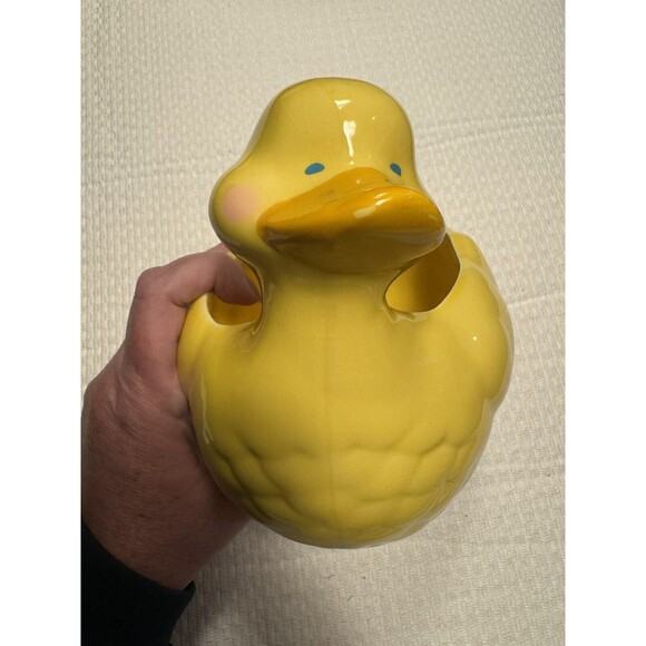 Wowser Ceramic Yellow Duckie Planter Vase 6 Inches - Picture 3 of 9